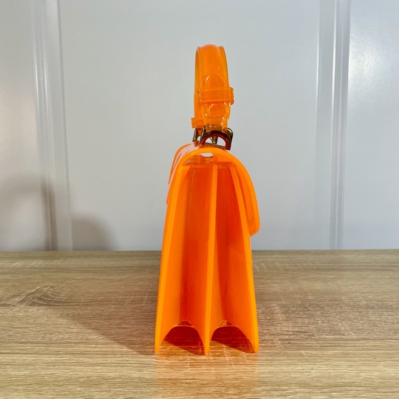 1980s Vibes Transparent Jelly Top Handle PVC Handbag - Picture 2 of 5